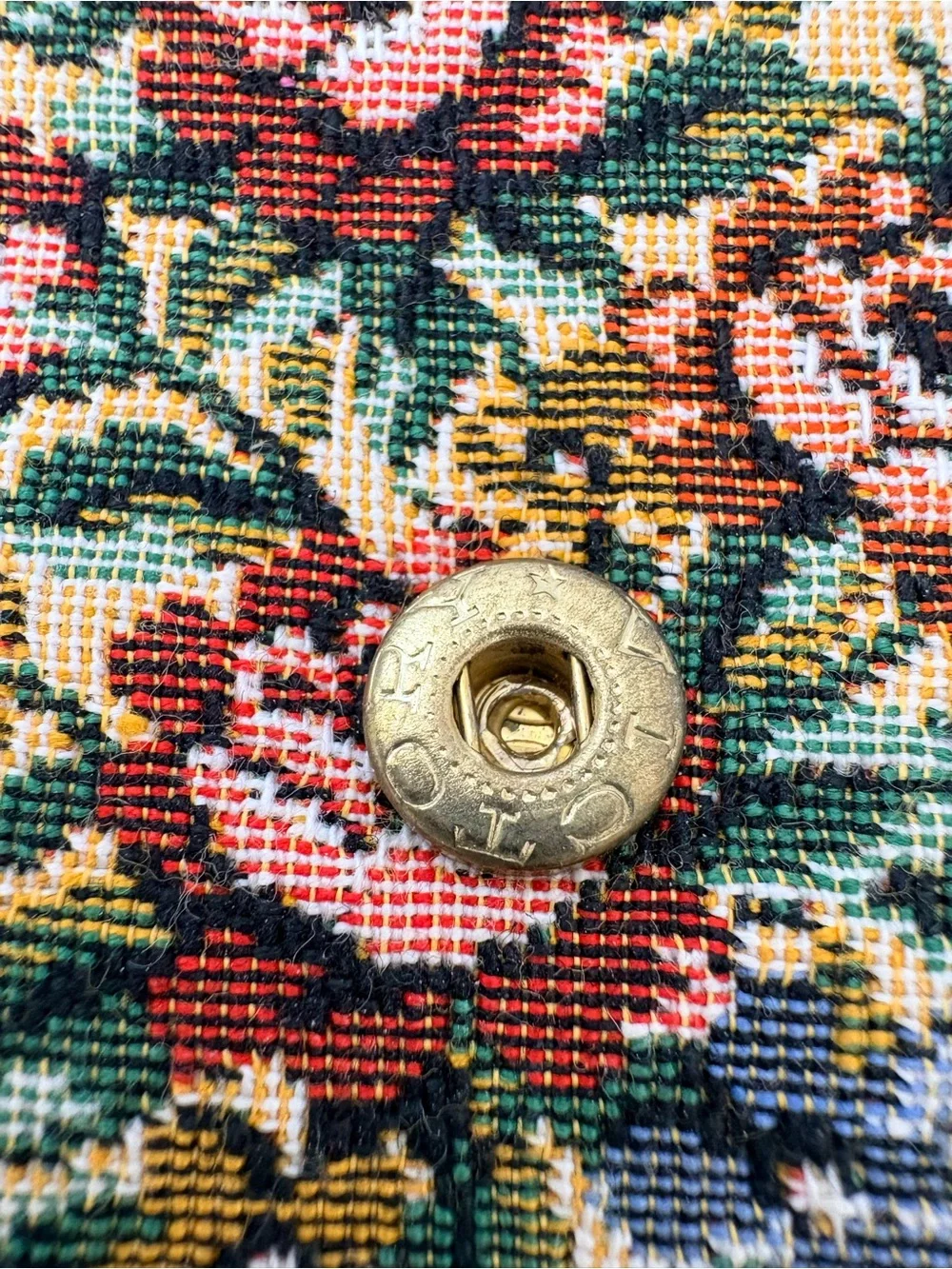 Vintage Floral Tapestry Clutch Purse - Black and Gold
